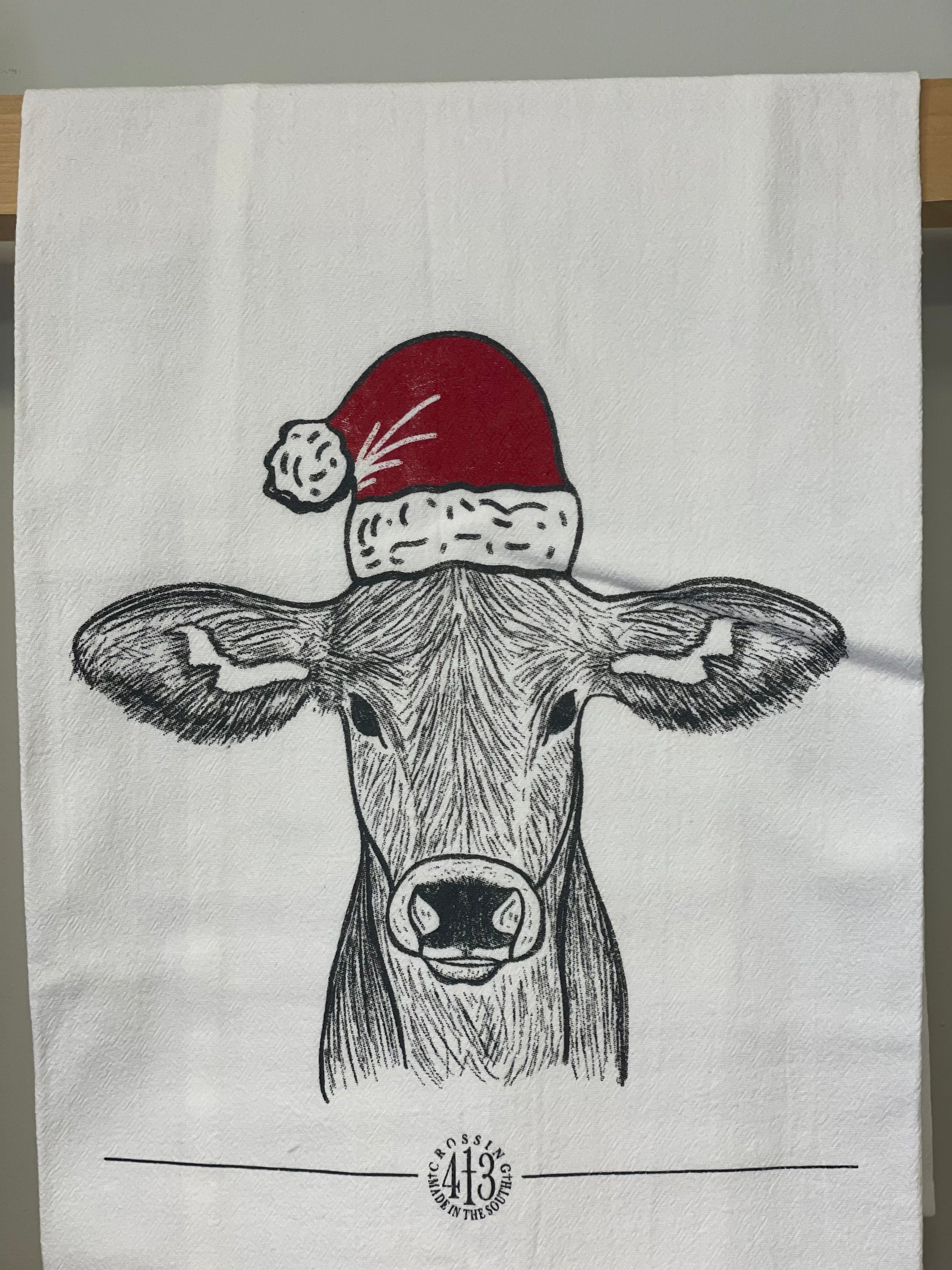 Sugar Santa Flour Sack Tea Towel